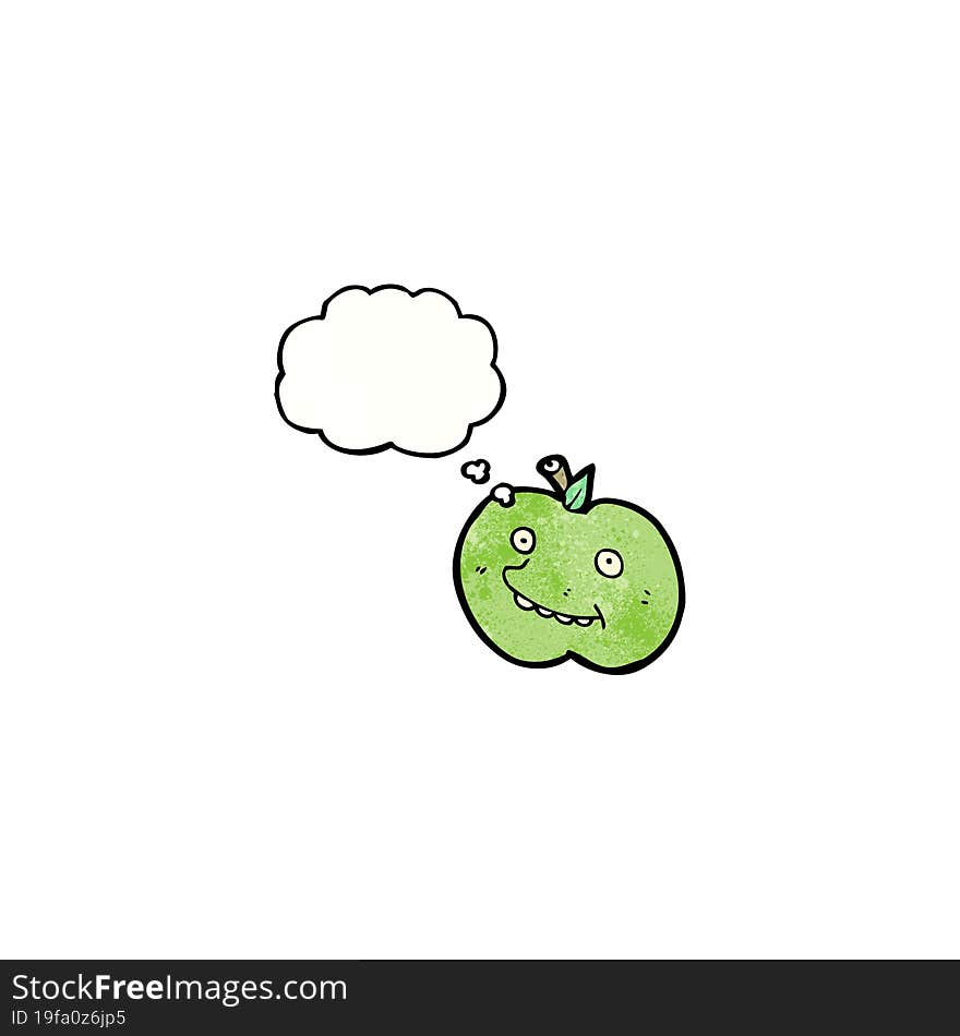 cartoon happy apple