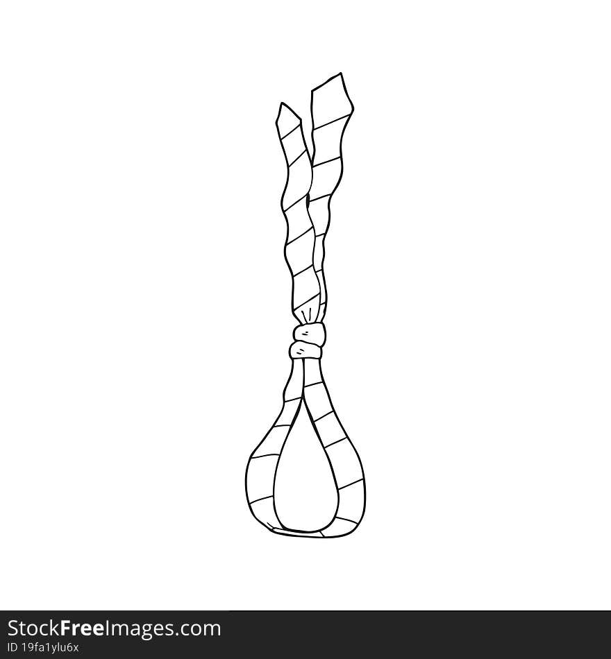 Black And White Cartoon Business Tie Like Noose