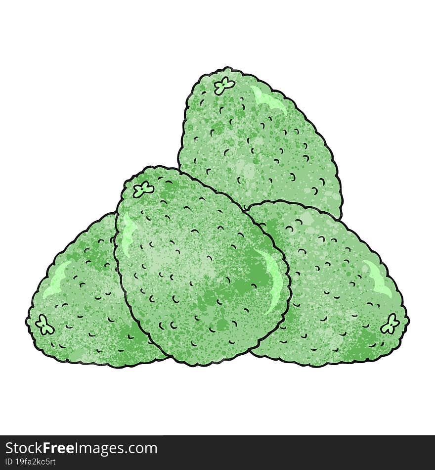 textured cartoon avocados