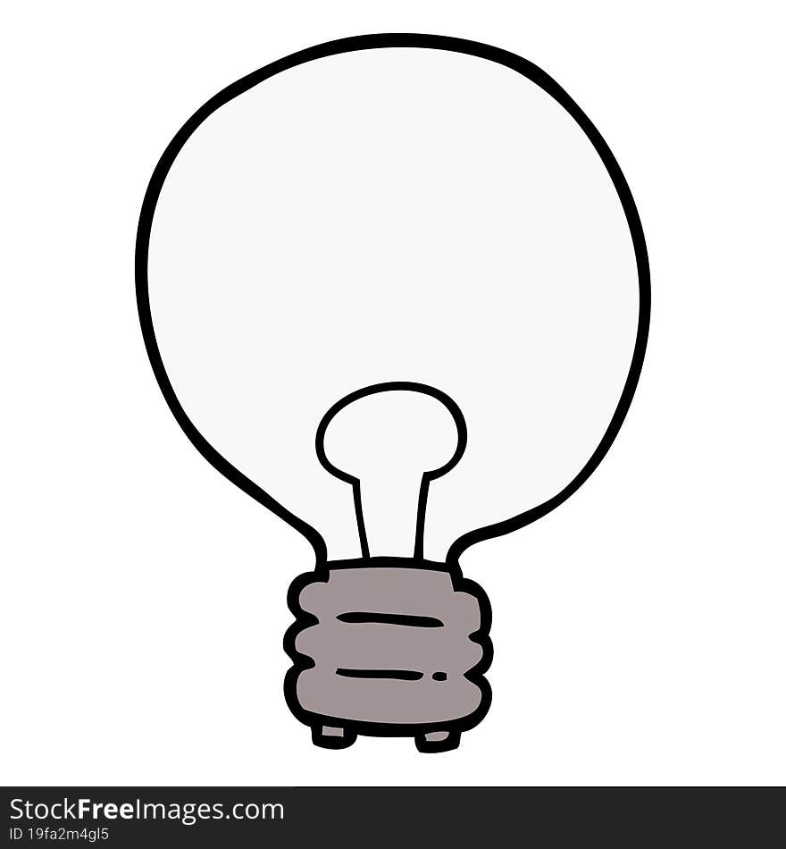 Cartoon Doodle Light Bulb