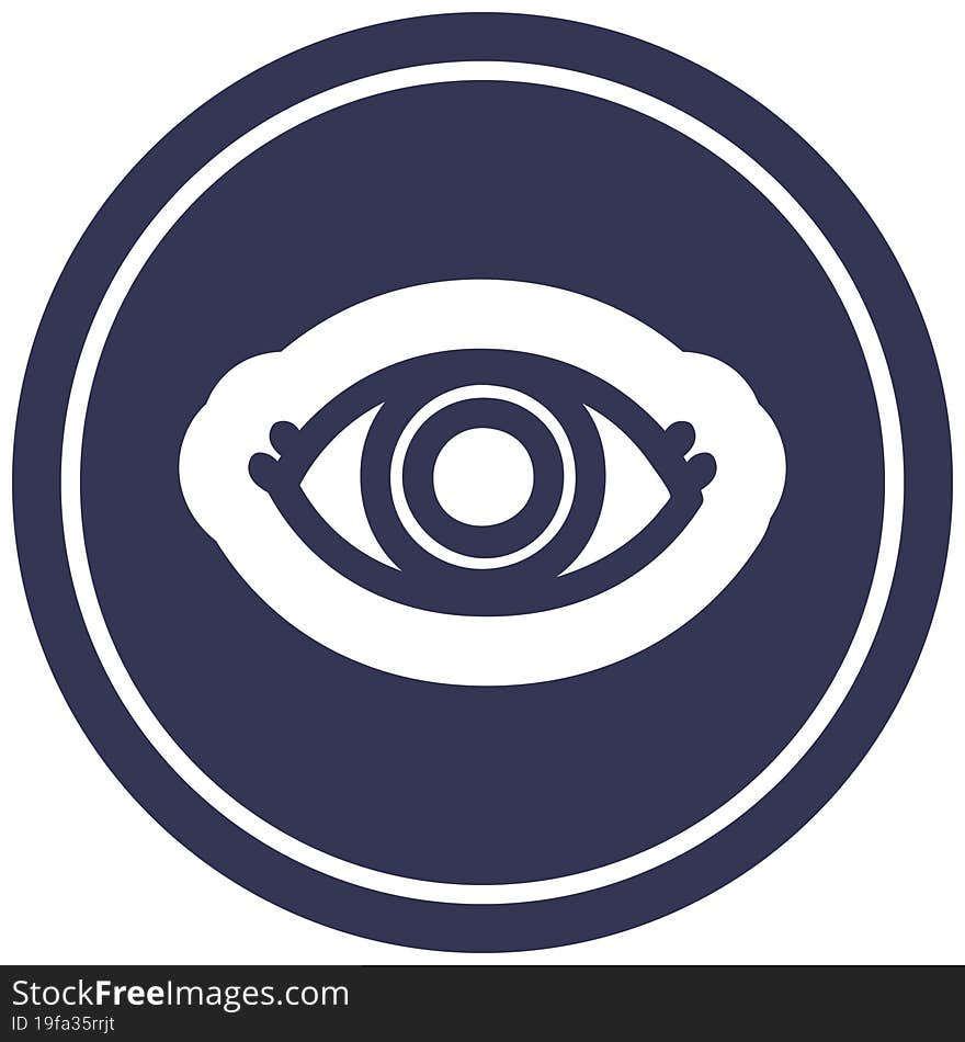 Staring Eye Circular Icon