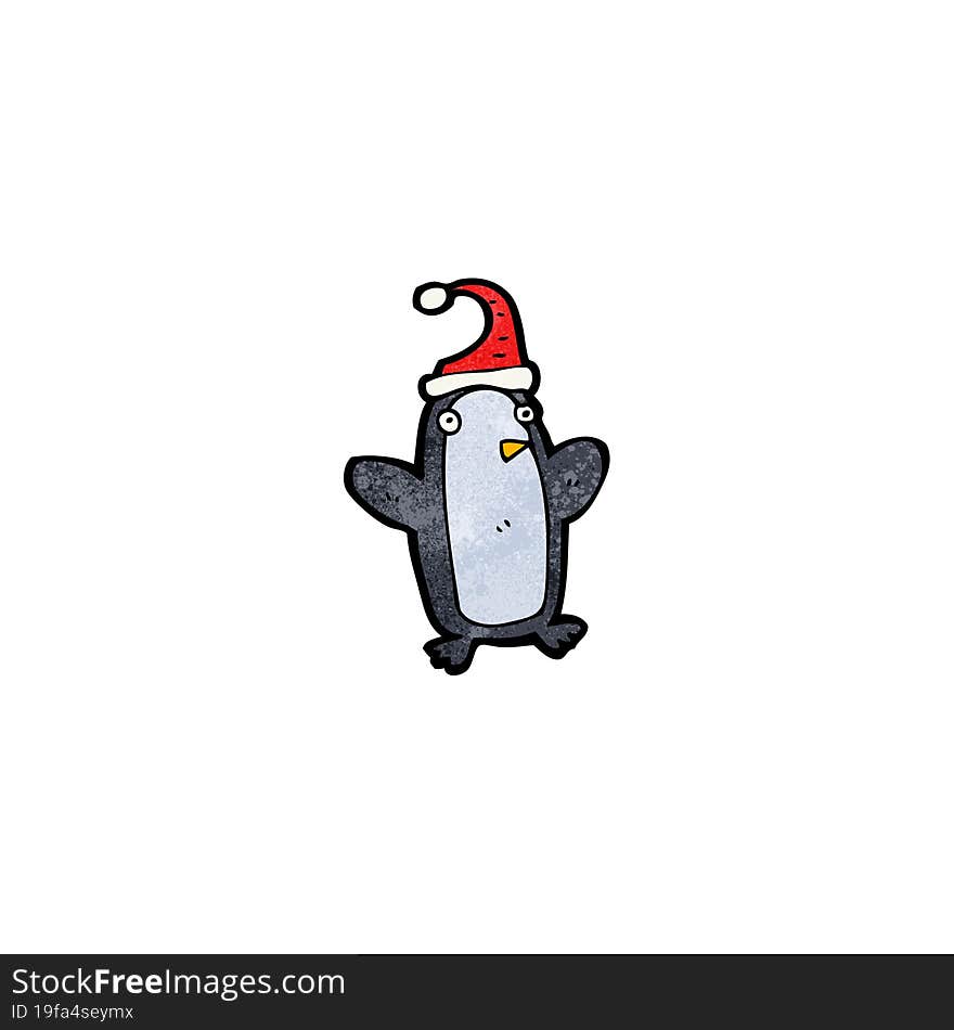 cartoon christmas penguin