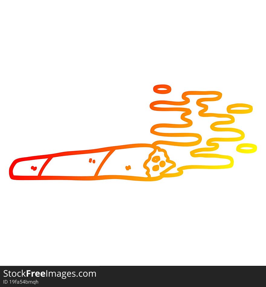 warm gradient line drawing cartoon joint