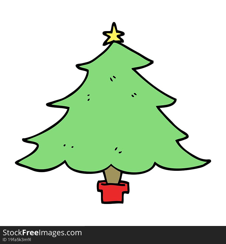 cartoon christmas tree