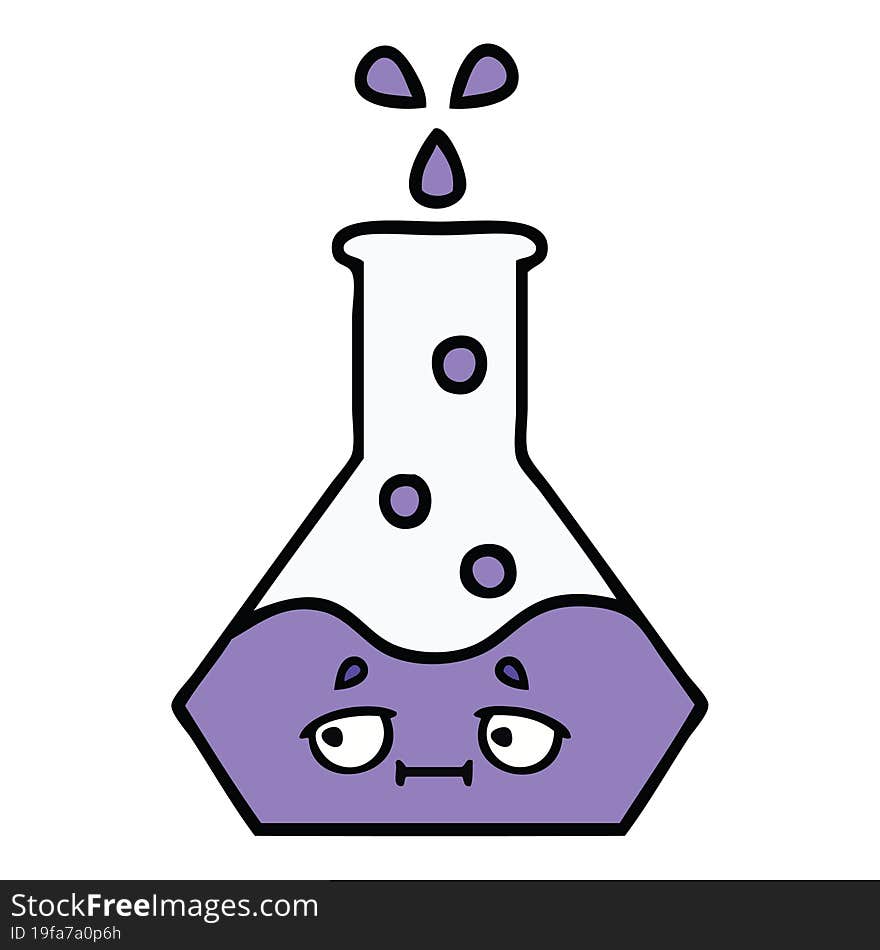 cute cartoon science beaker