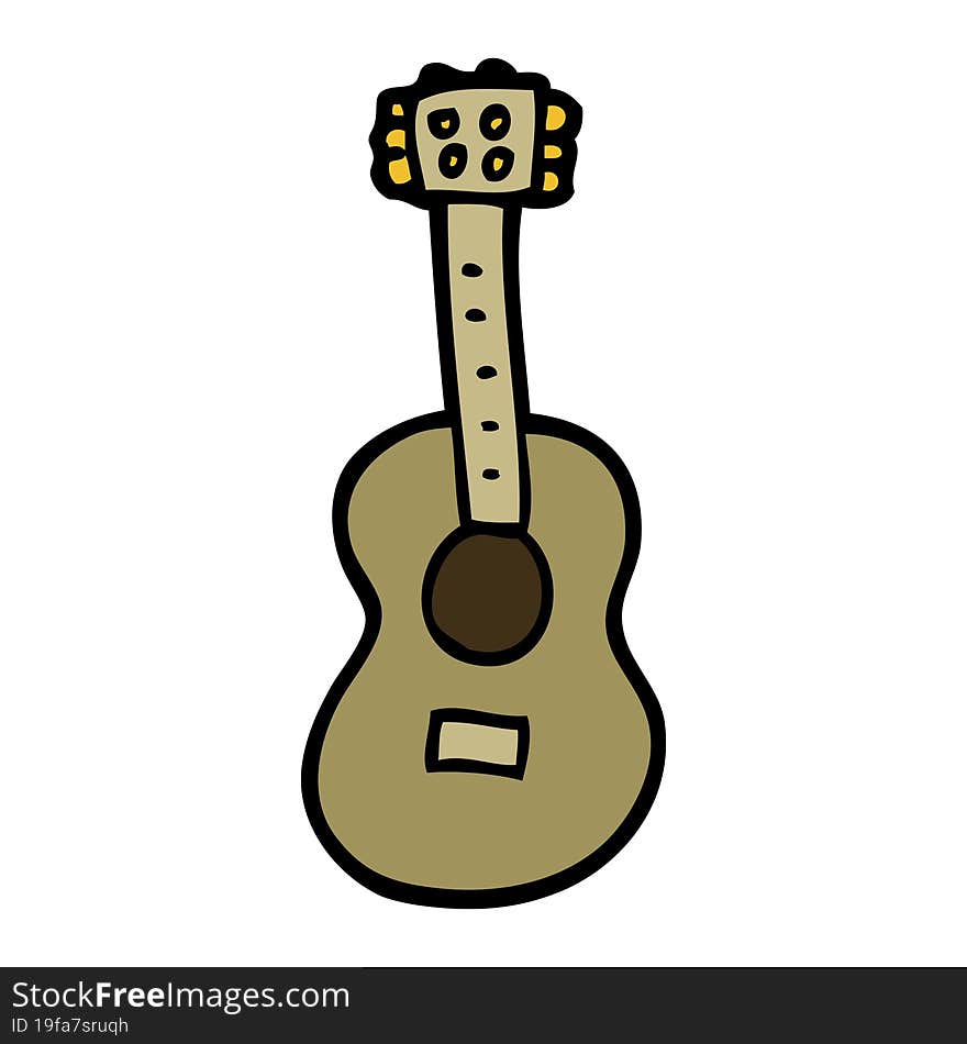 Cartoon Doodle Guitar