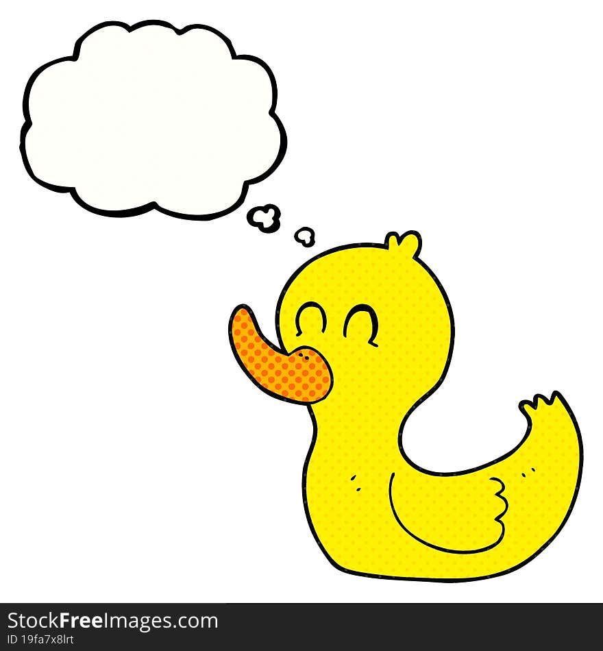 Thought Bubble Cartoon Cute Duck