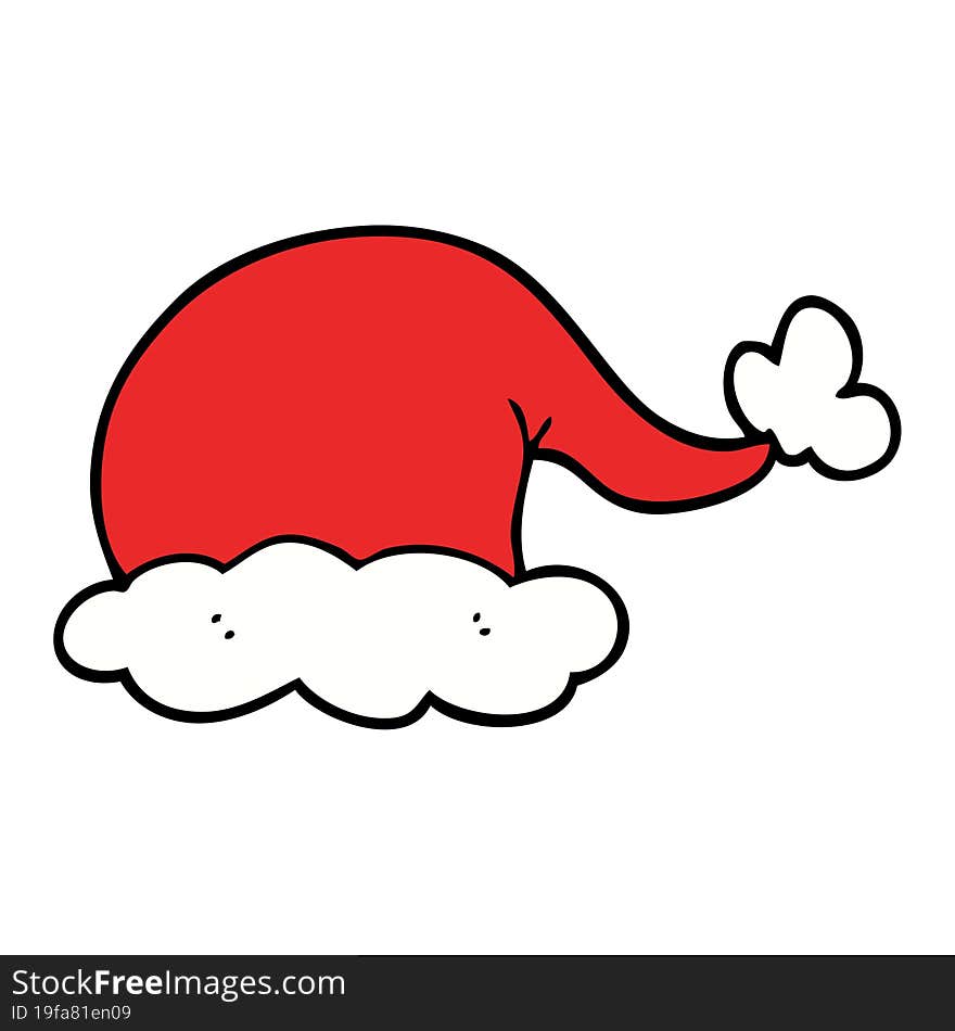 Cartoon Doodle Santa Hat