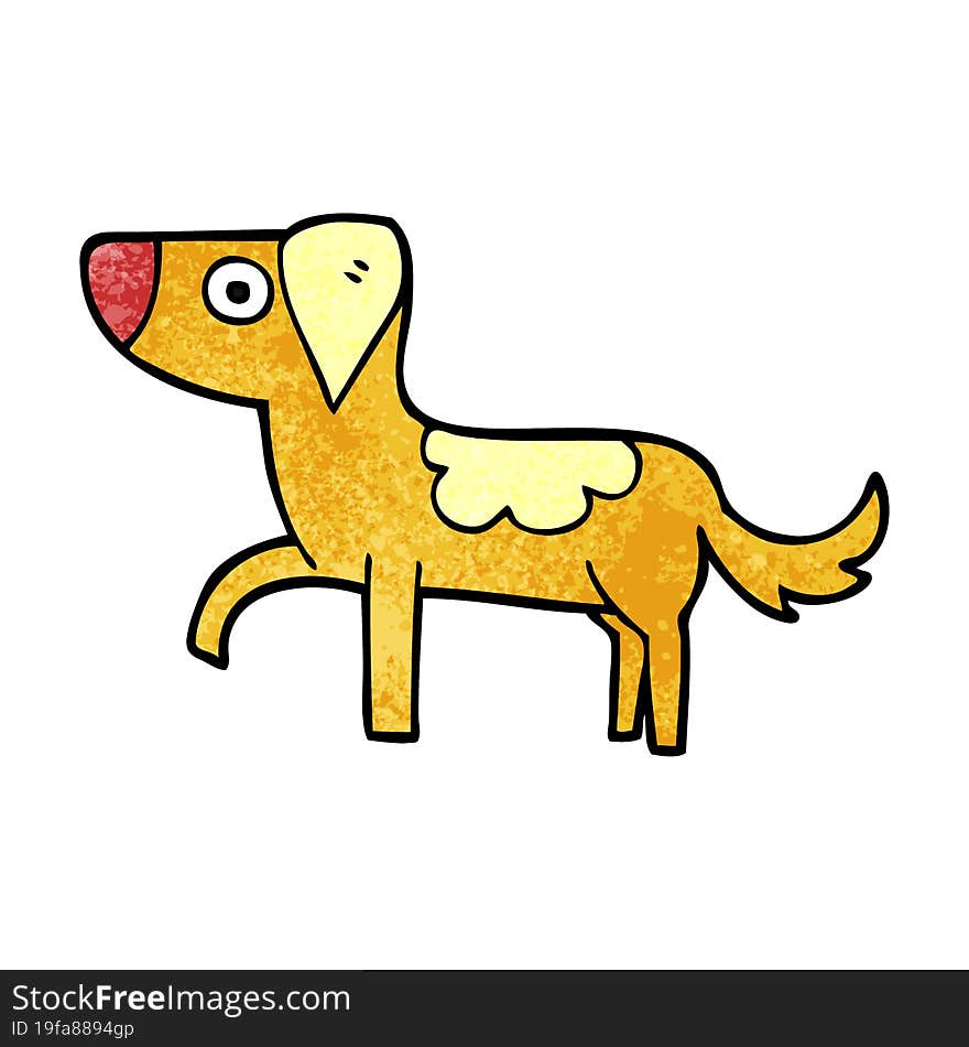 Cartoon Doodle Standing Dog