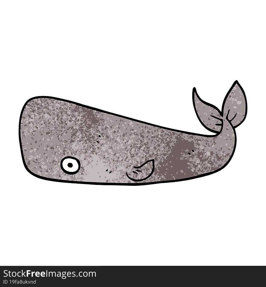 cartoon doodle whale