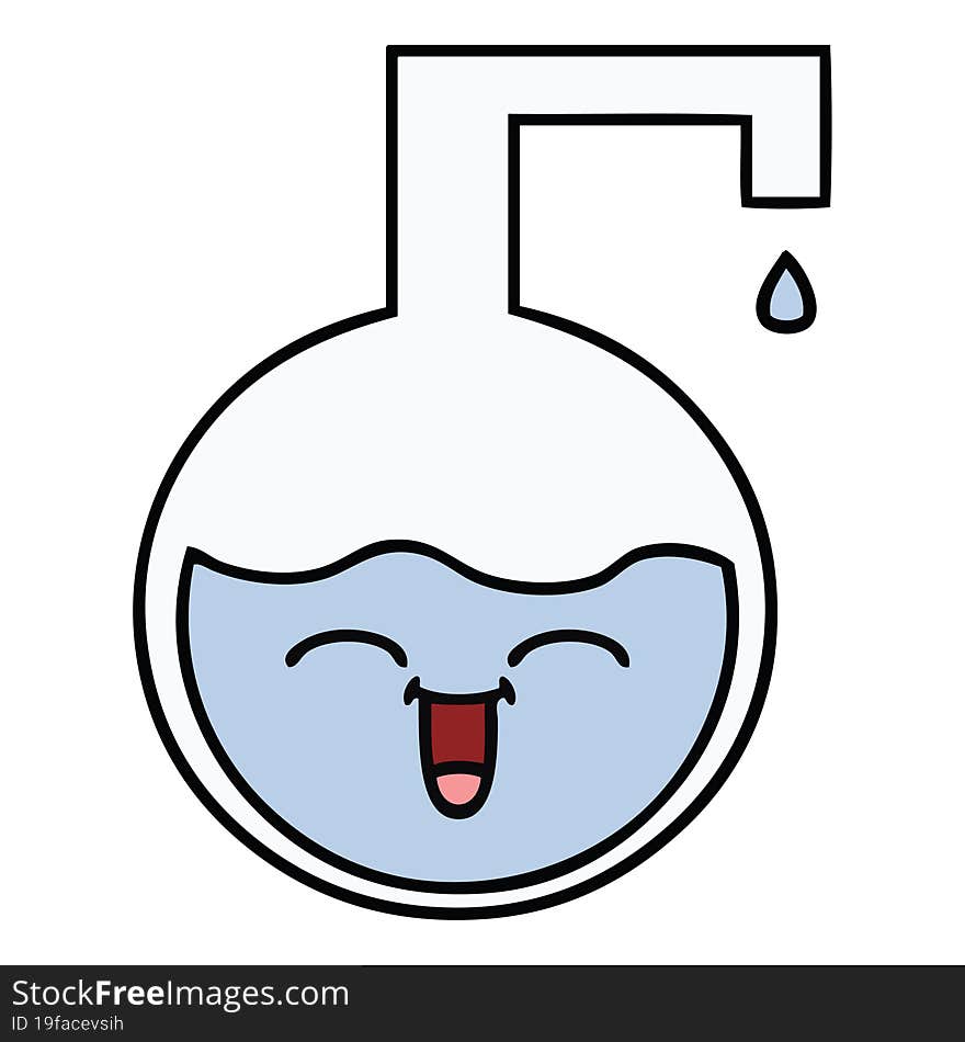 cute cartoon of a science experiment