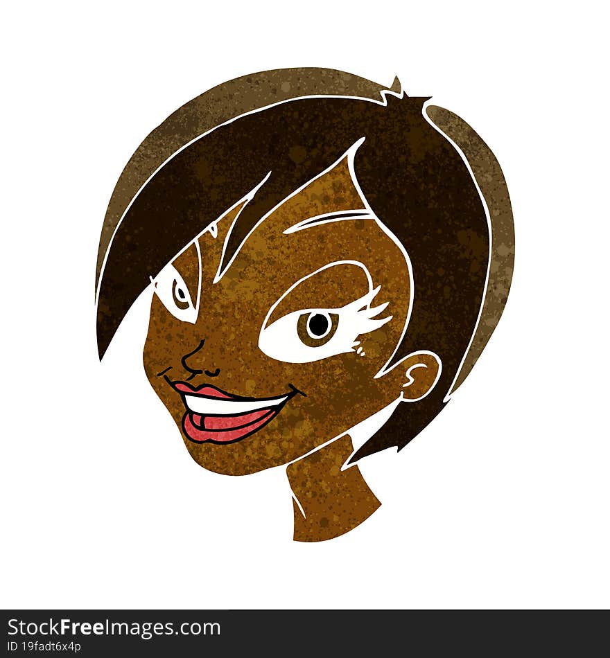 cartoon pretty female face