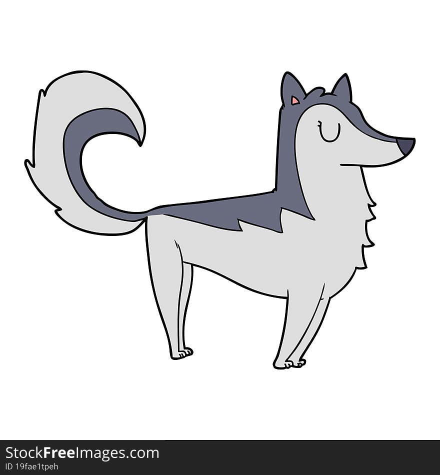 cartoon husky. cartoon husky