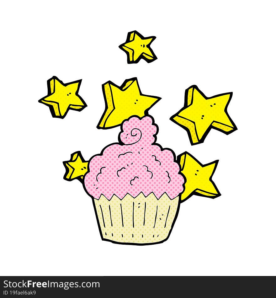 Cartoon Magical Cupcake