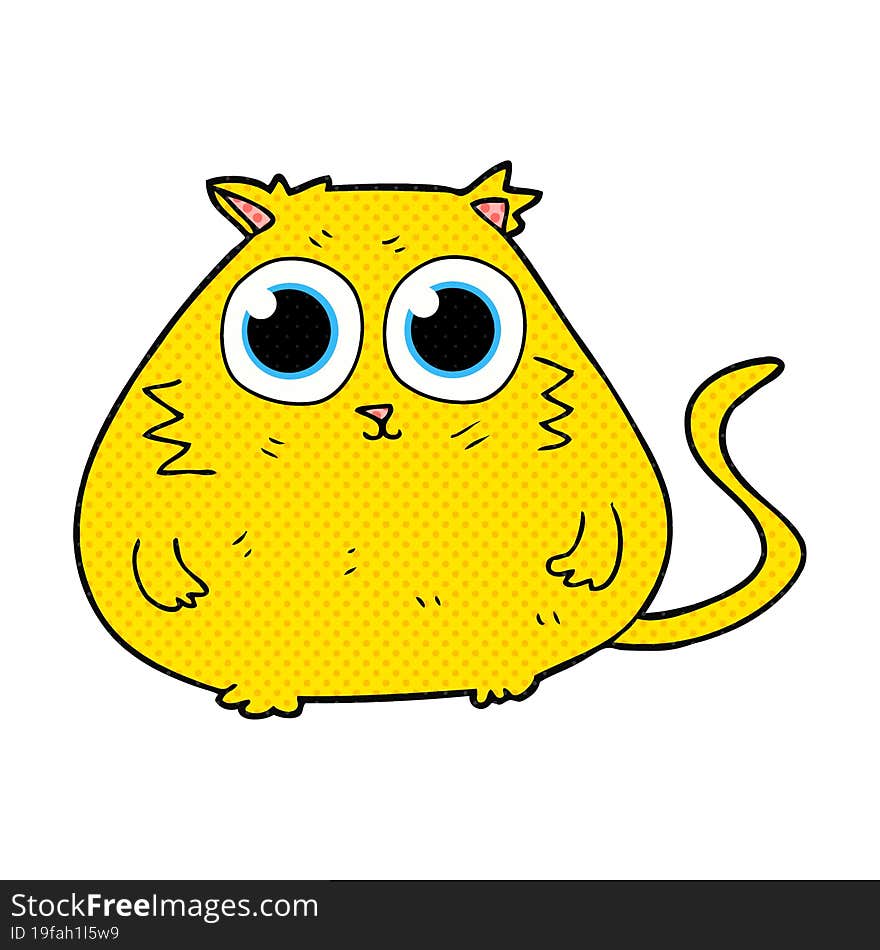 Cartoon Cat With Big Pretty Eyes