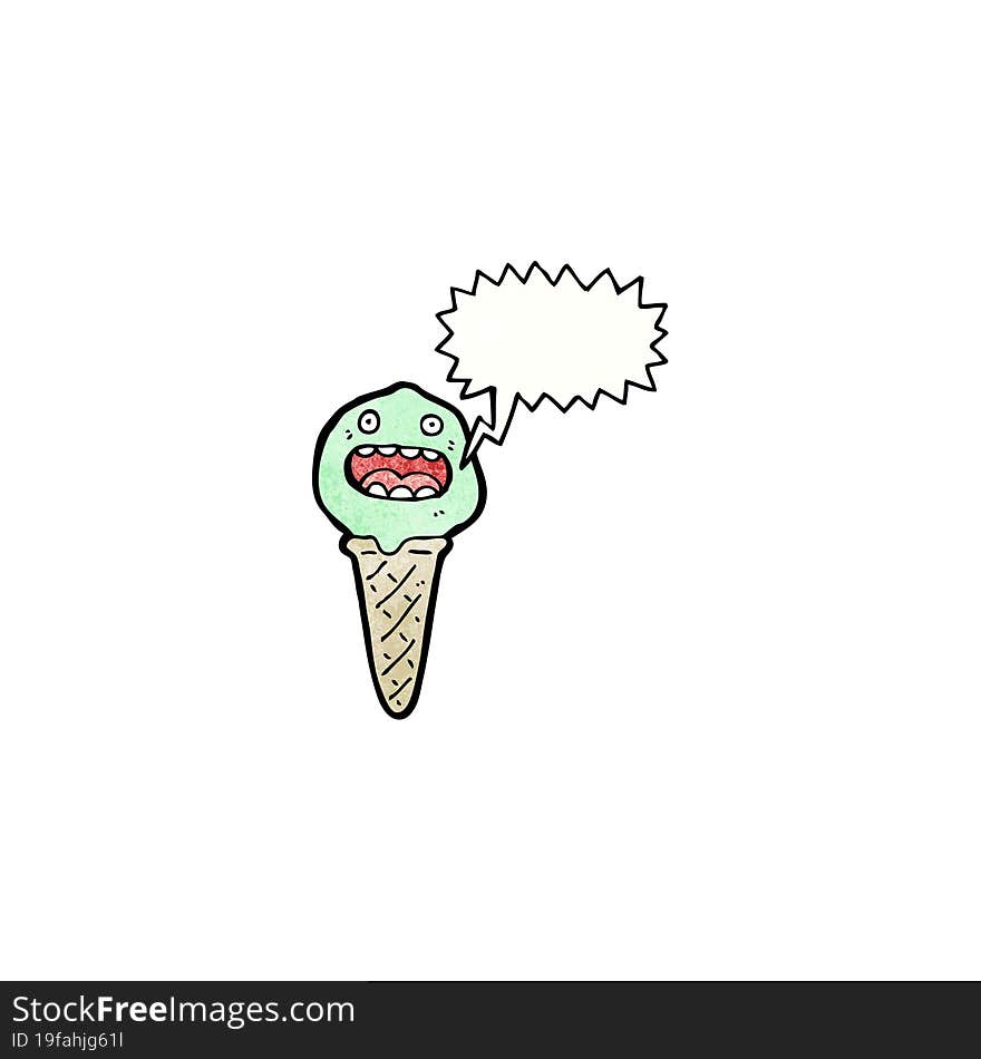 ice cream cartoon character