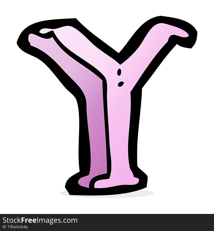 Cartoon Letter Y