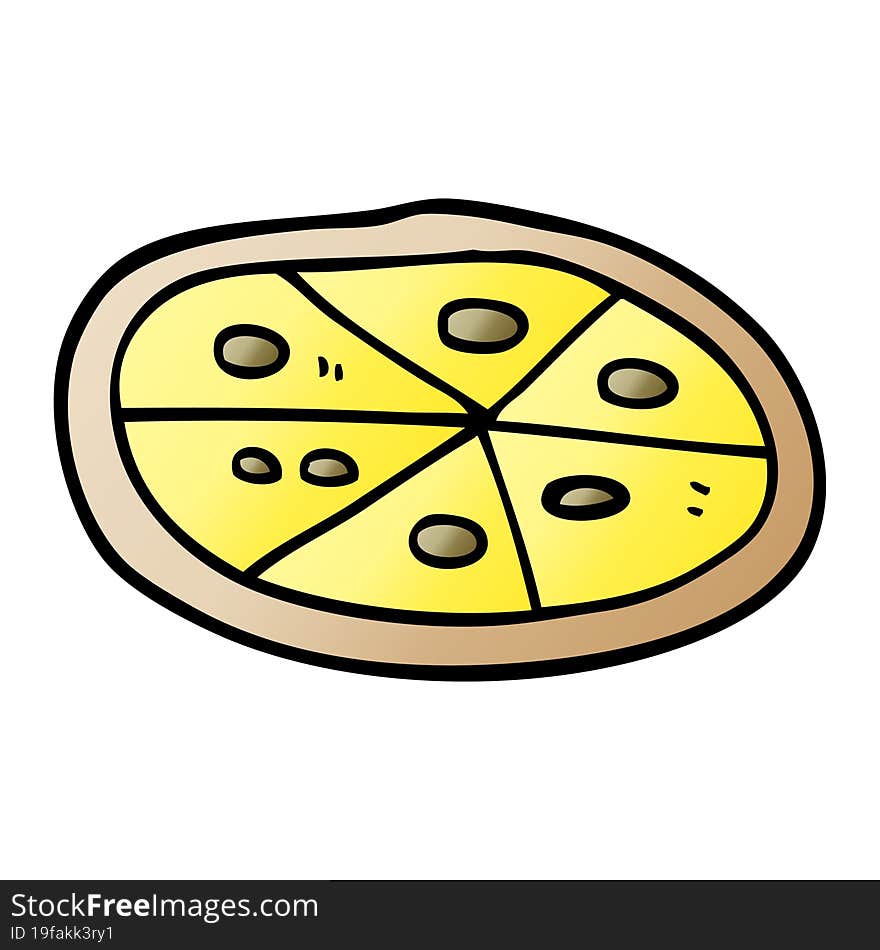 cartoon doodle pizza