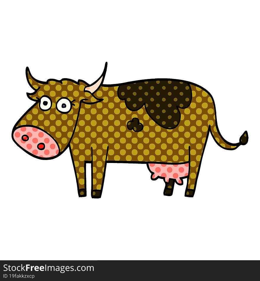 Cartoon Doodle Farm Cow