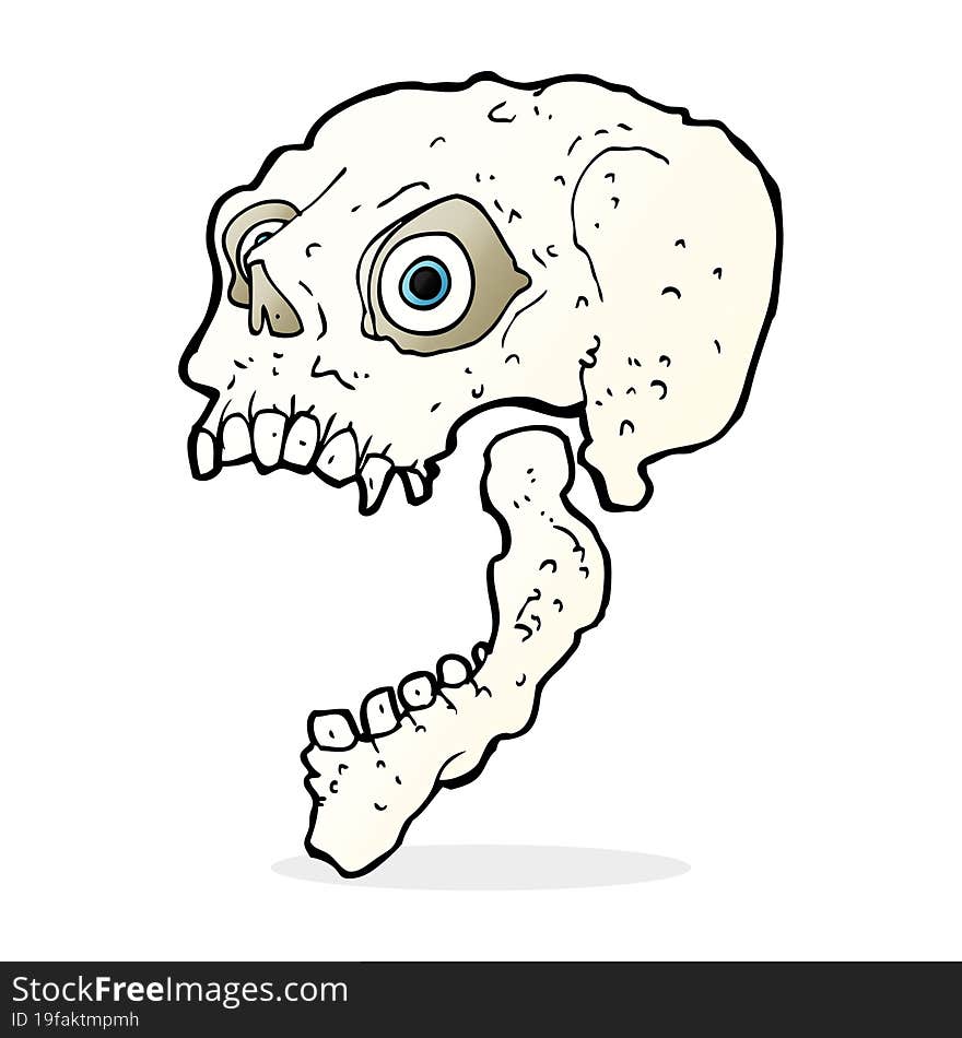 cartoon scary skull