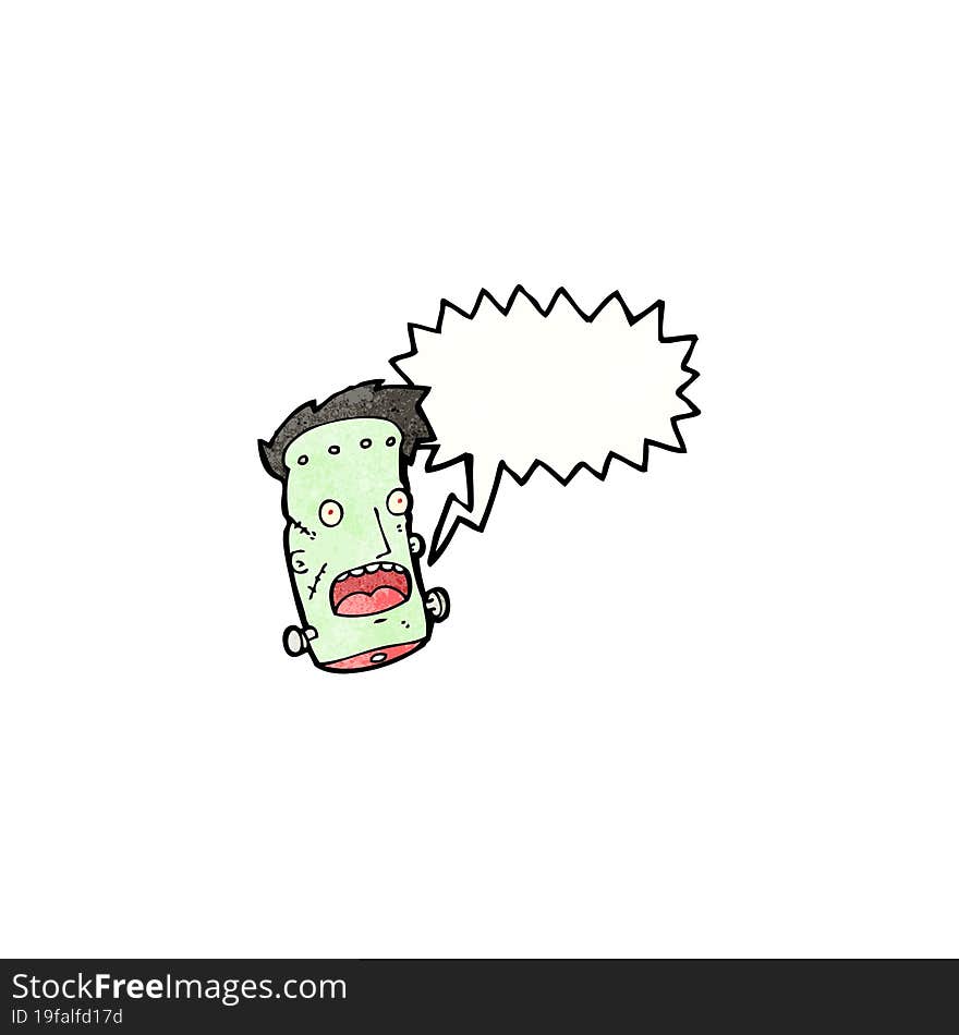 cartoon frankenstein\'s monster head