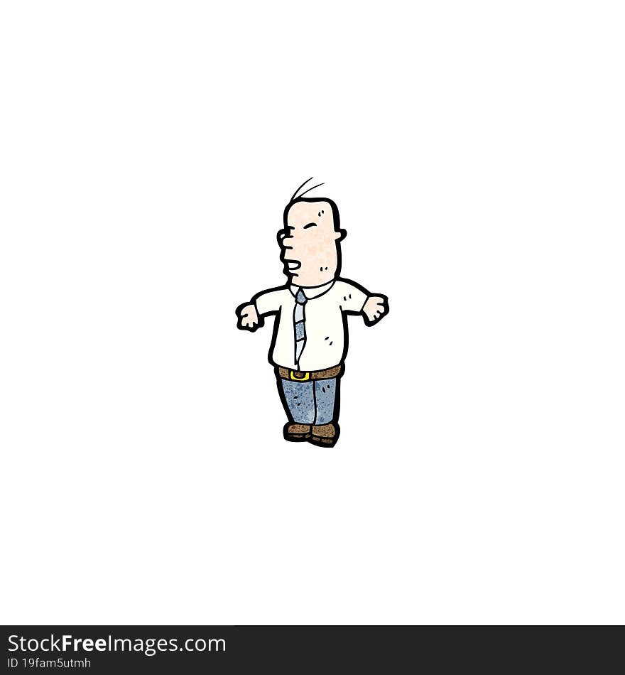 cartoon bald man