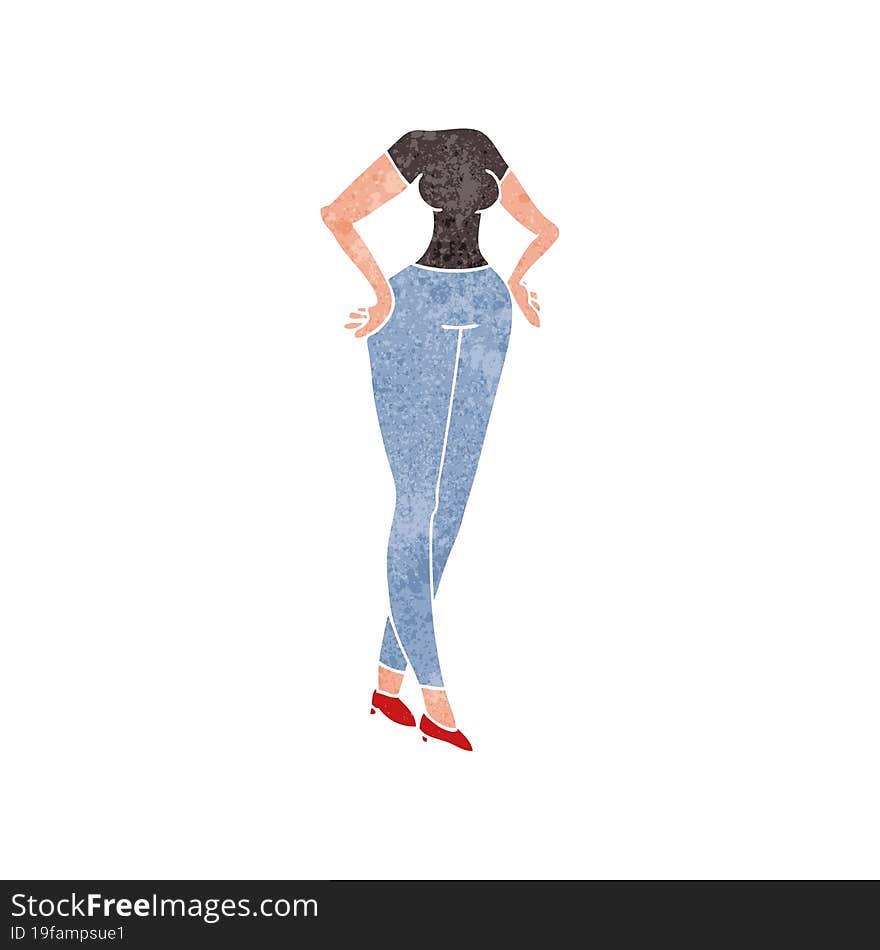 Retro Cartoon Headless Body (add Own Photographs