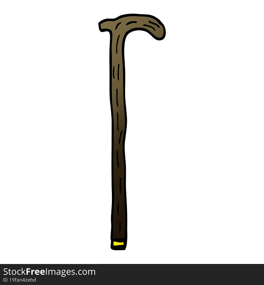 cartoon doodle walking stick