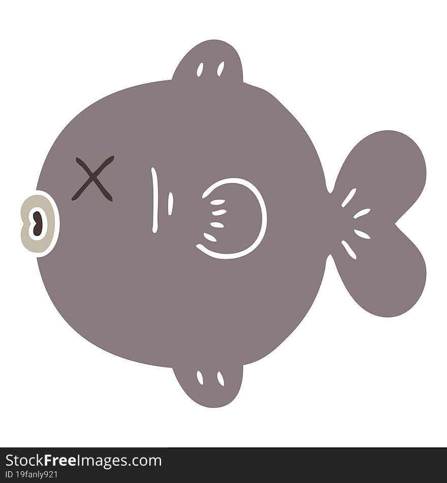 quirky hand drawn cartoon fish