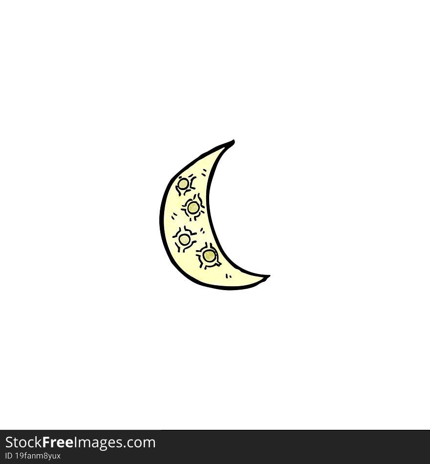 cartoon crescent moon