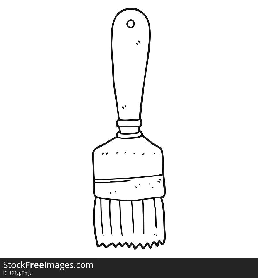 Black And White Cartoon Paint Brush