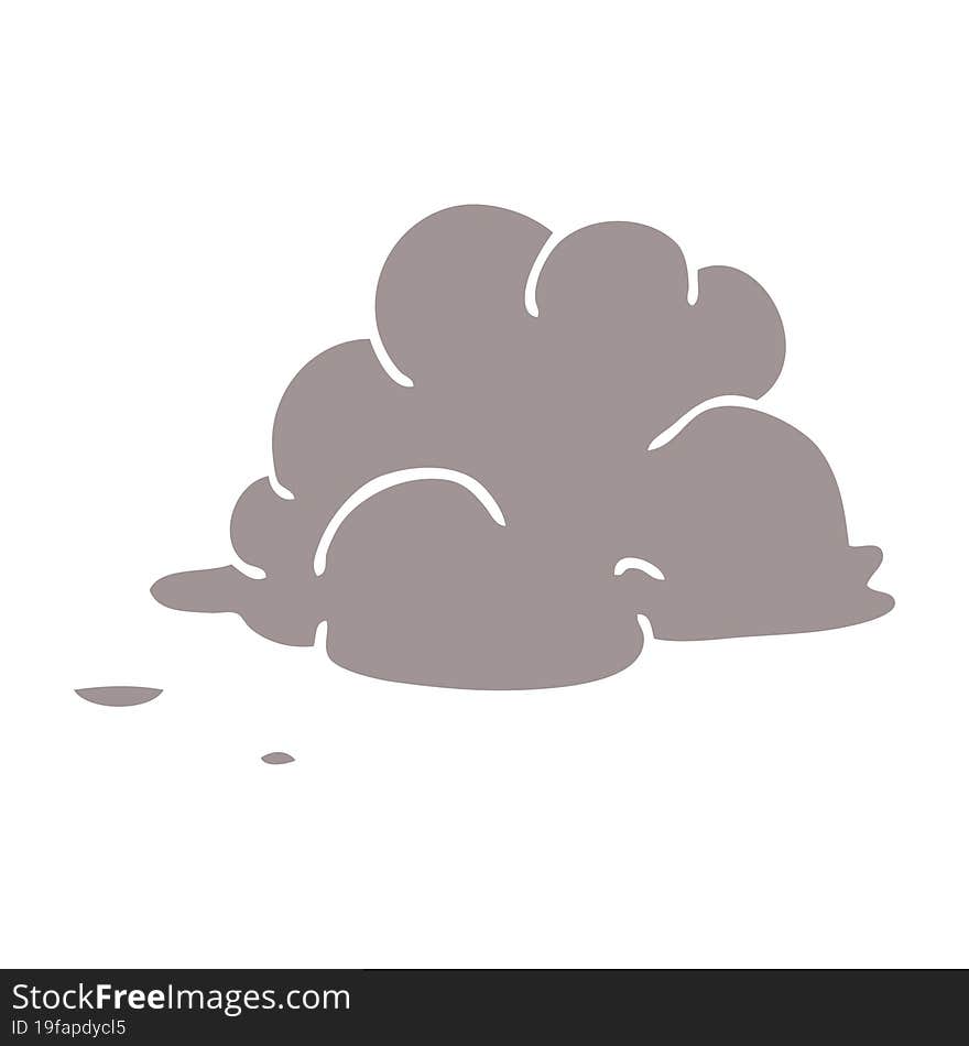 cartoon doodle storm cloud