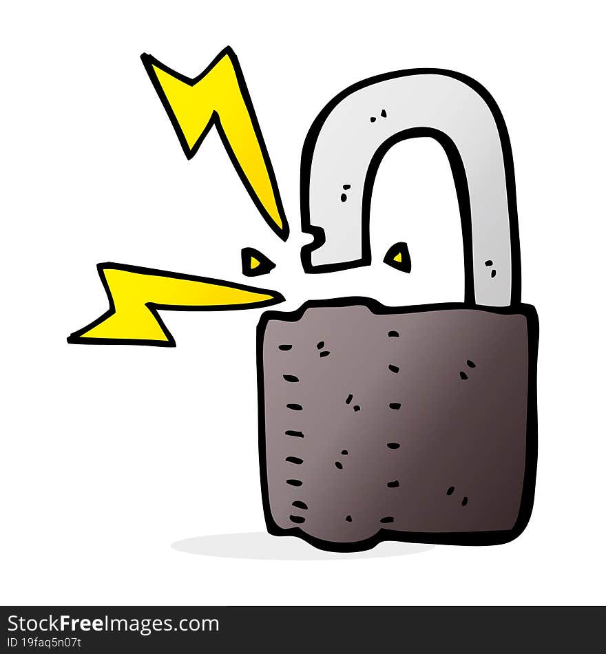 cartoon padlock symbol