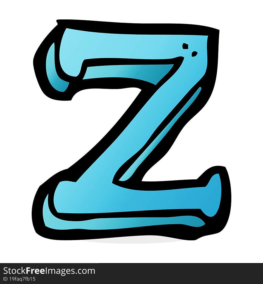 Cartoon Letter Z