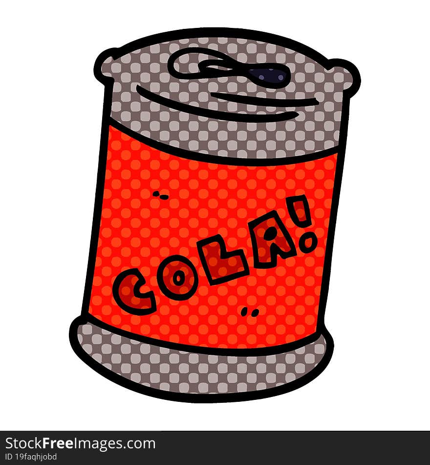 Cartoon Doodle Fizzy Drinks Can