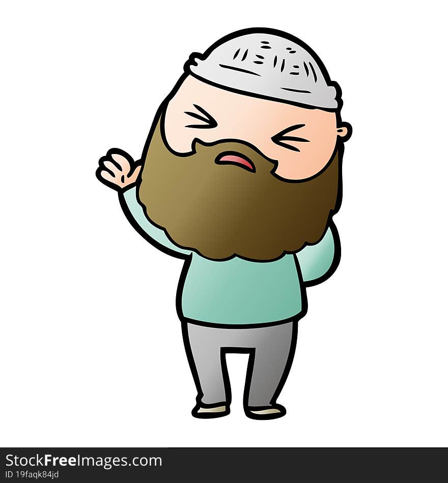 cartoon man with beard. cartoon man with beard