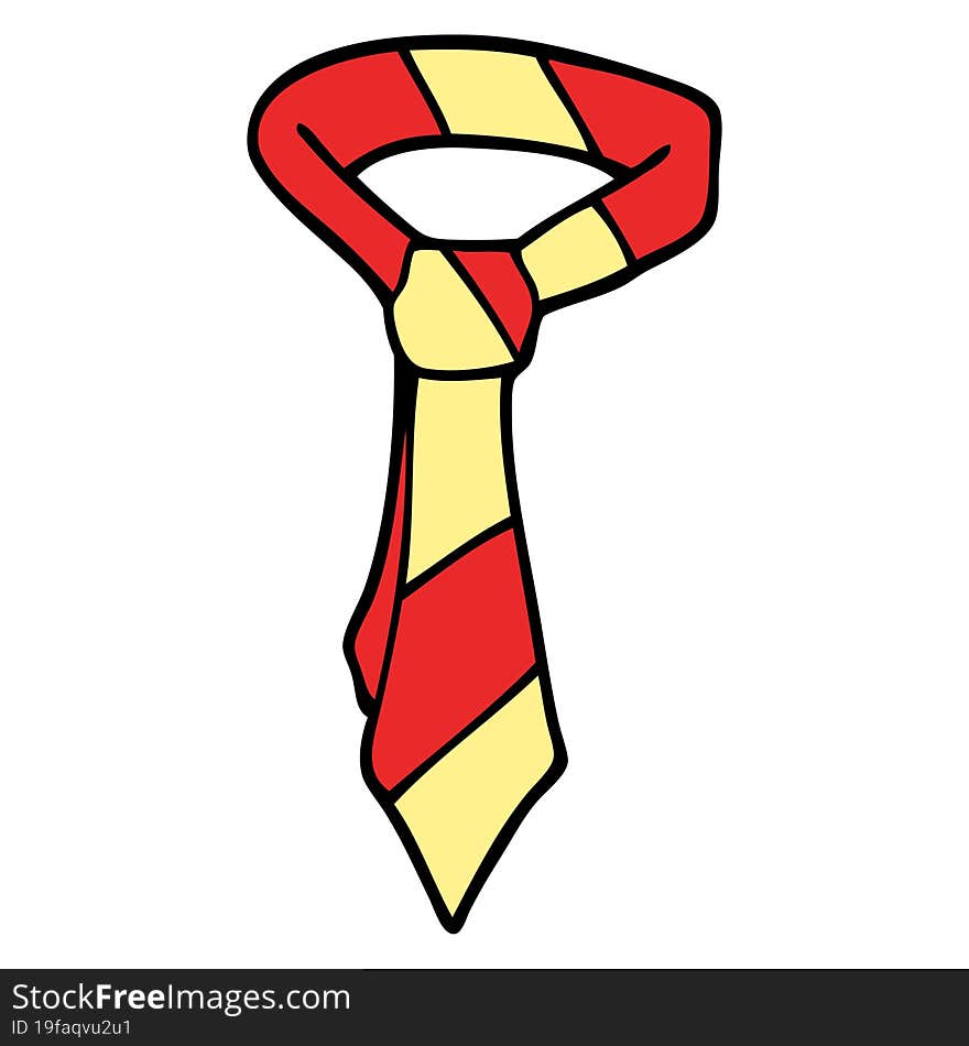 cartoon doodle office tie