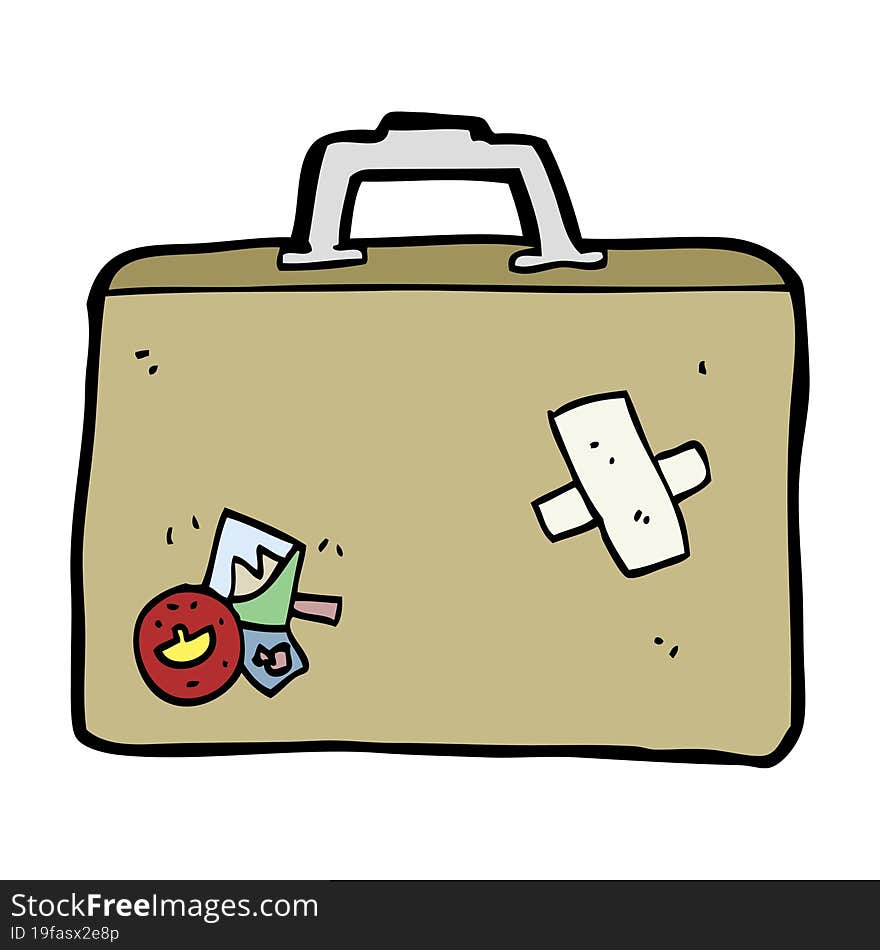 cartoon luggage