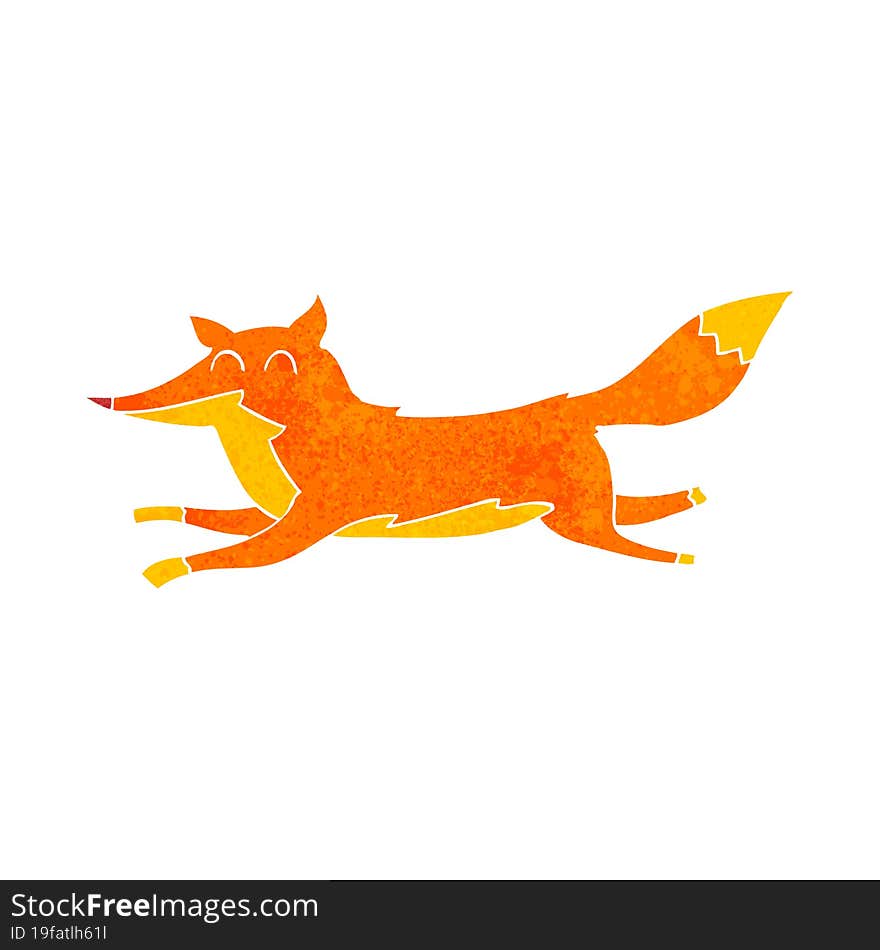 Cartoon Running Fox