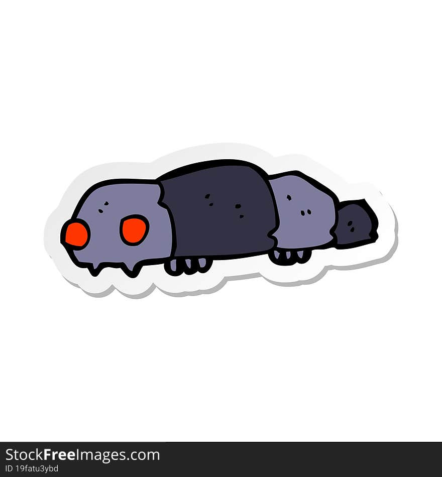 sticker of a cartoon insect