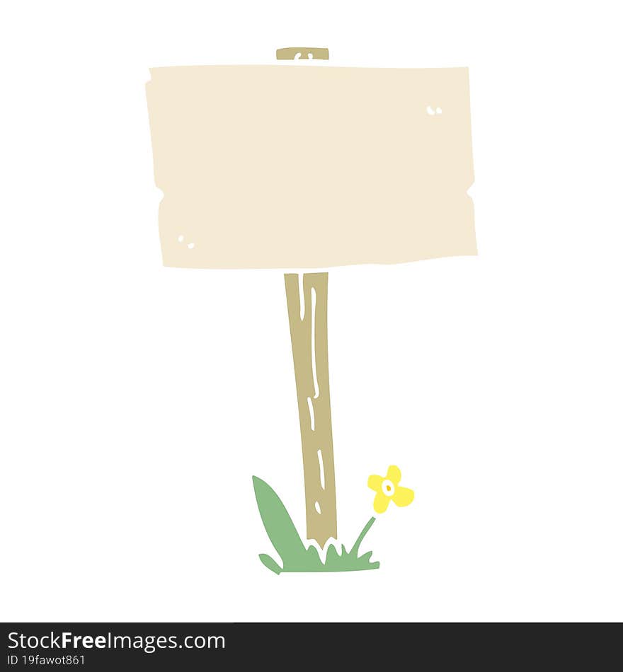 cartoon doodle sign post