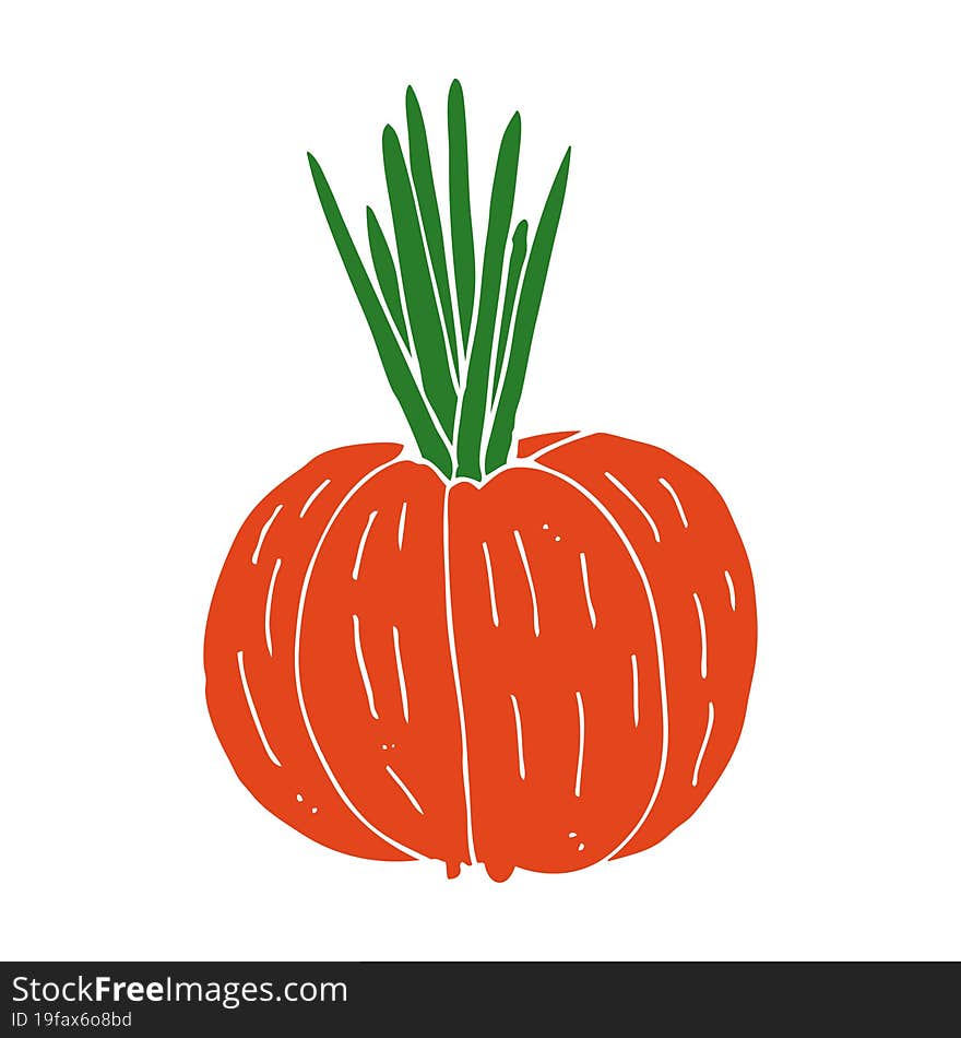 flat color style cartoon vegetable