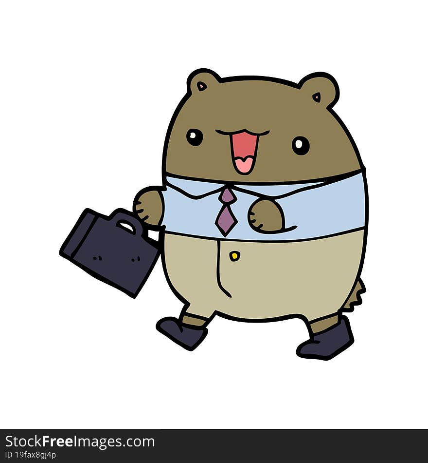 cute cartoon business bear