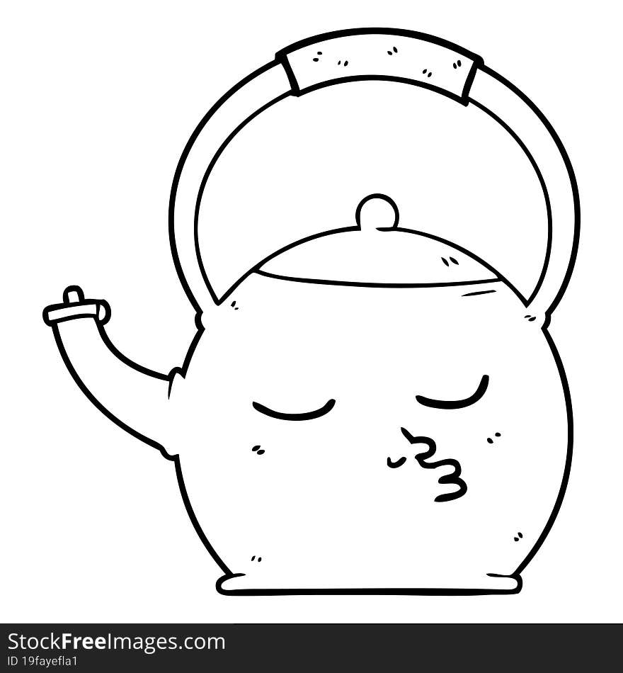 cartoon kettle. cartoon kettle