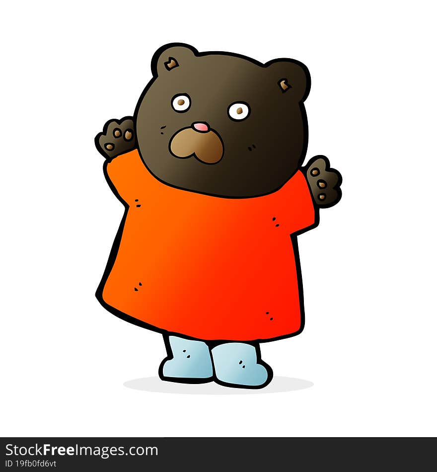 Funny Cartoon Black Bear