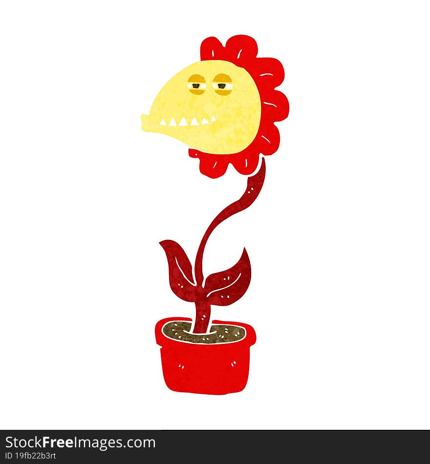 cartoon monster flower