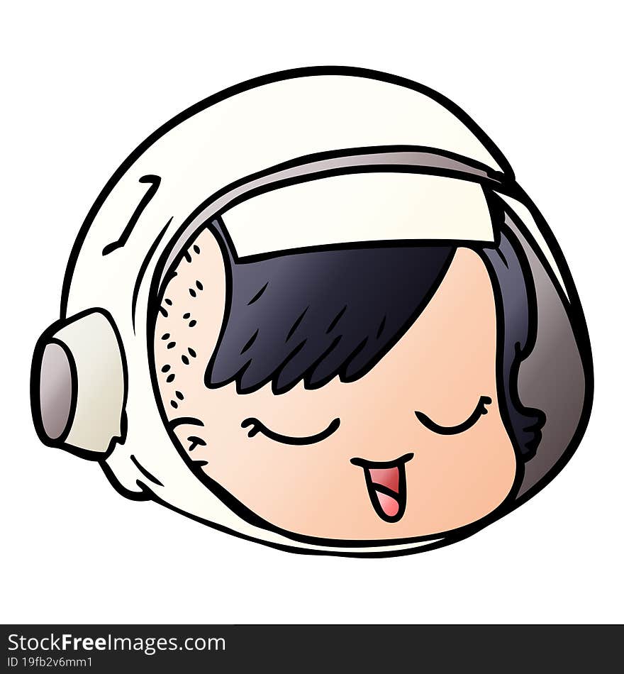 cartoon astronaut face. cartoon astronaut face