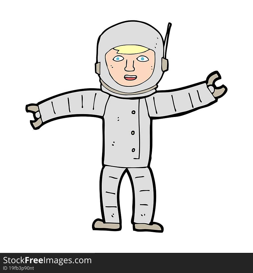 cartoon space man