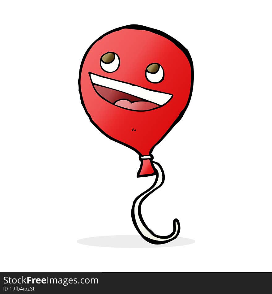 cartoon balloon with face