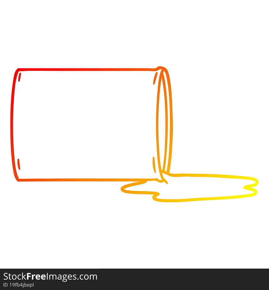 warm gradient line drawing cartoon toxic waste